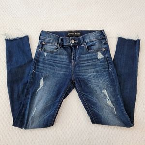 Express Mid Rise Distressed Jeans